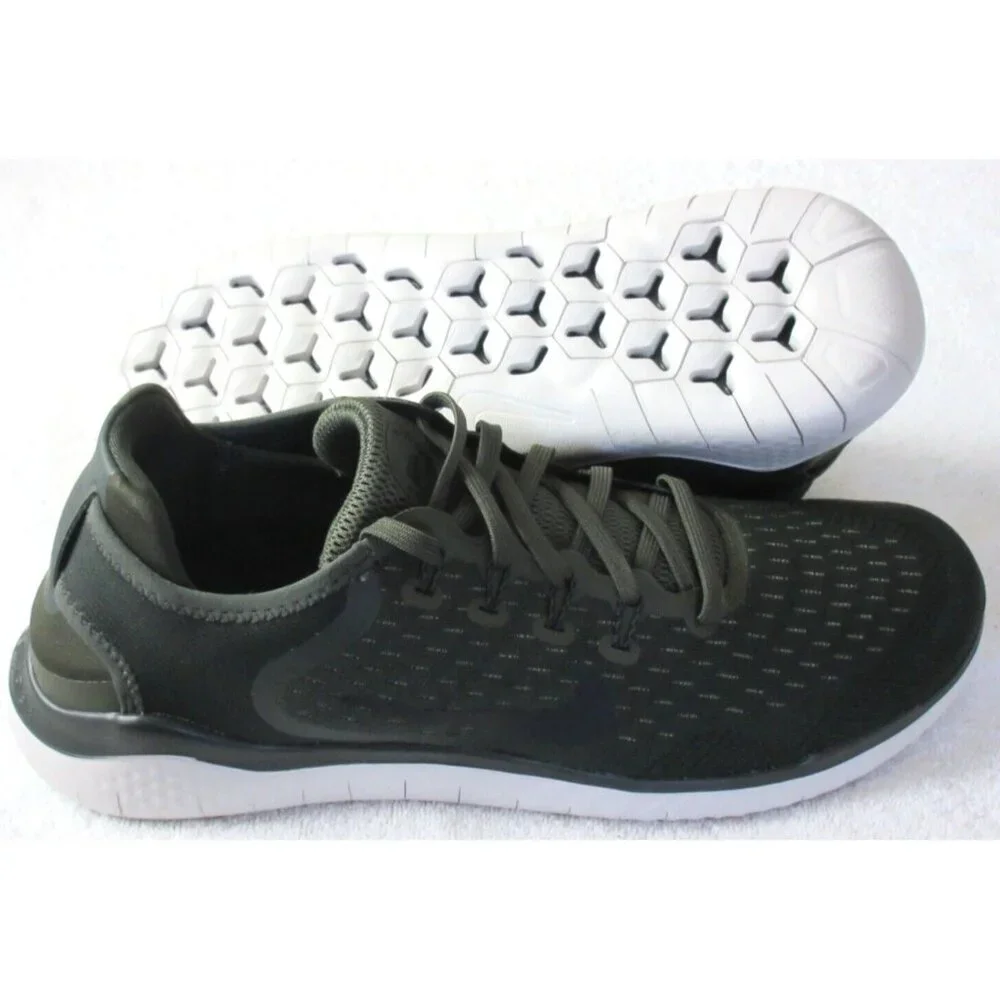 Nike Men's Free RN 2018 Classic Running Training Shoes Green Black Sizes NIB - Picture 2 of 5